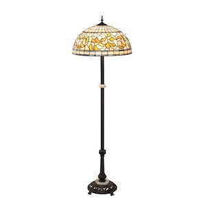 62 Inch Wide Tiffany Turning Leaf Floor Lamp - 927209