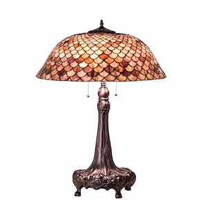 31 Inch High Fishscale Table Lamp
