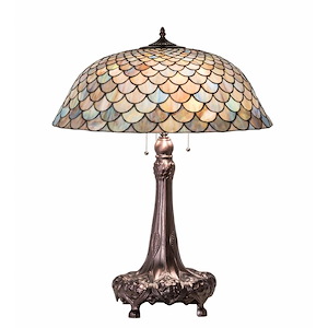 31 Inch High Tiffany Fishscale Table Lamp - 992855