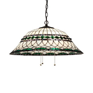 Tiffany Roman - 3 Light Pendant-14 Inches Tall and 24 Inches Wide