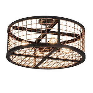 Paloma Golpe - 4 Light Semi-Flush Mount-12 Inches Tall and 24 Inches Wide - 1357900