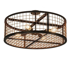 Paloma Golpe - 4 Light Semi-Flush Mount-15 Inches Tall and 30 Inches Wide - 1357901