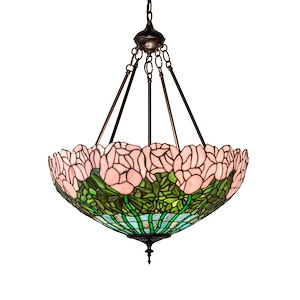 22 Inch Wide Cabbage Rose Inverted Pendant - 992999
