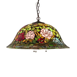 24 Inch Wide Tiffany Rosebush Pendant - 1209093