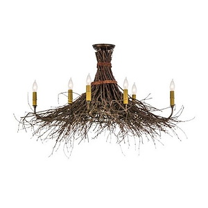Twigs - 8 Light Semi-Flush Mount-18 Inches Tall and 36 Inches Wide - 1357970