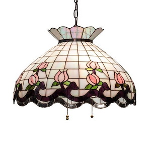 Roseborder - 3 Light Pendant-18 Inches Tall and 20 Inches Wide