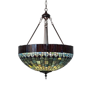 Tiffany Candice - 3 Light Inverted Pendant-32 Inches Tall and 22 Inches Wide