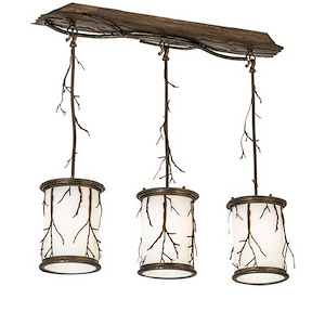 Branches - 3 Light Island Pendant-30 Inches Tall and 7 Inches Wide - 1358008
