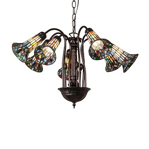 Tiffany Pond Lily - 7 Light Chandelier-19 Inches Tall and 25.5 Inches Wide - 1099063