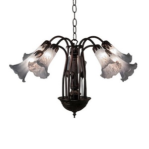 Tiffany Pond Lily - 7 Light Chandelier-19 Inches Tall and 25.5 Inches Wide - 1209344