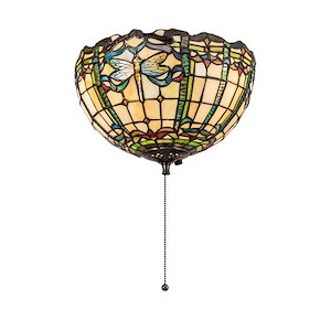 Tiffany Dragonfly - 1 Light Fan Light-8 Inches Tall and 12 Inches Wide