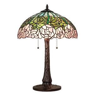 Cabbage Rose - 3 Light Table Lamp-22 Inches Tall and 16 Inches Wide - 1098092