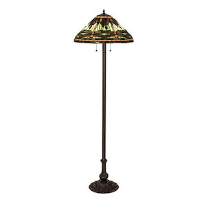 Tiffany Dragonfly - 3 Light Floor Lamp-60 Inches Tall and 20 Inches Wide - 1099013