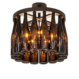 Tuscan Vineyard - 5 Light Wine Bottle Chandelier-18 Inches Tall and 19 Inches Wide - 1358671
