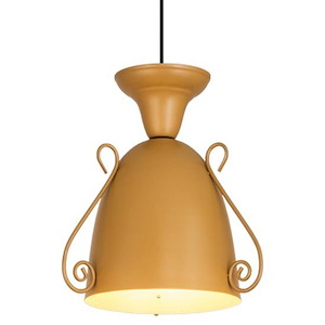 Bedford - 12W 1 LED Pendant-15 Inches Tall and 12.5 Inches Wide