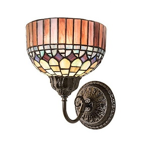 Tiffany Candice - 1 Light Wall Sconce-10.5 Inches Tall and 8 Inches Wide - 1099003