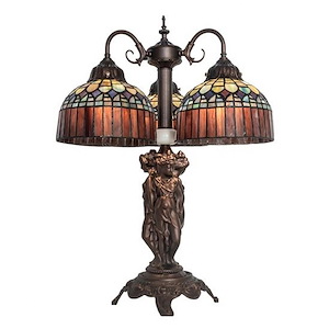 Tiffany Candice - 3 Light Table Lamp-23 Inches Tall and 18 Inches Wide