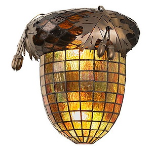 Oak Leaf & Acorn - 2 Light Wall Sconce-12 Inches Tall and 12 Inches Wide - 1358939
