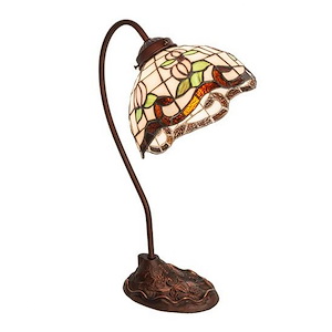 Roseborder - 1 Light Desk Lamp-17 Inches Tall and 8 Inches Wide - 1098826