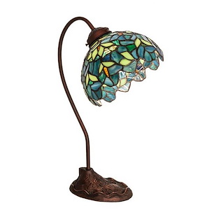 Nightfall Wisteria - 1 Light Desk Lamp-17 Inches Tall and 8 Inches Wide - 1098657