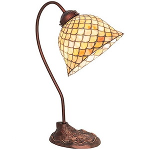 Tiffany Fishscale - 1 Light Desk Lamp-18 Inches Tall and 8 Inches Wide - 1099018