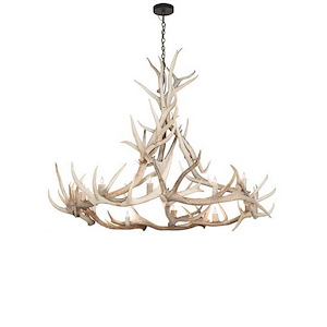Antlers Elk - 12 Light Chandelier-58 Inches Tall and 69 Inches Wide