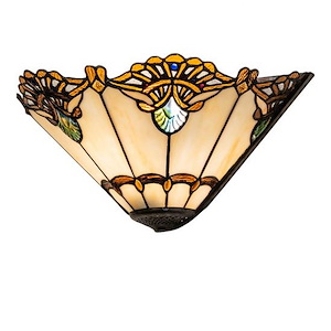 Shell with Jewels - 1 Light Wall Sconce-7.5 Inches Tall and 16 Inches Wide