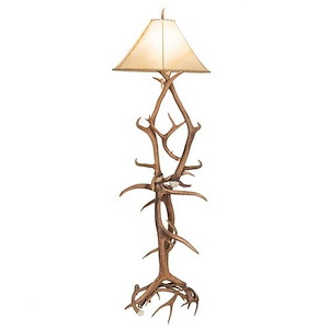 Antlers Elk and Mule Deer - 1 Light Floor Lamp-75 Inches Tall and 24 Inches Wide