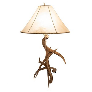 Antlers Elk and Mule Deer - 1 Light Table Lamp-34 Inches Tall and 20 Inches Wide - 1098007