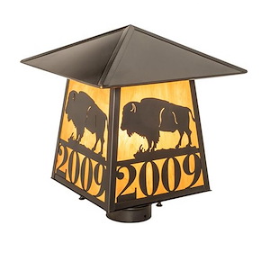 Personalized - 1 Light Outdoor Post Mount-17.5 Inches Tall and 20 Inches Wide - 1359163