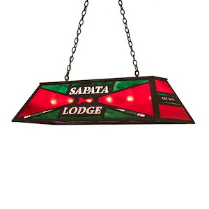 Personalized - 6 Light Oblong Pendant-22 Inches Tall and 17 Inches Wide - 1359248