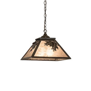 Oak Leaf & Acorn - 2 Light Pendant-15 Inches Tall and 22.5 Inches Wide - 1359419