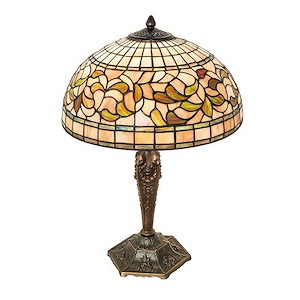 Tiffany Turning Leaf - 1 Light Table Lamp-23 Inches Tall and 16 Inches Wide - 1359551