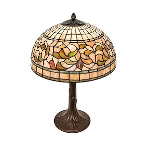 Tiffany Turning Leaf - 1 Light Table Lamp-23 Inches Tall and 16 Inches Wide - 1359552