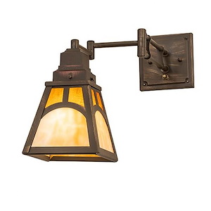 Mission Hill Top - 1 Light Wall Sconce-12.5 Inches Tall and 14 Inches Wide - 1359880