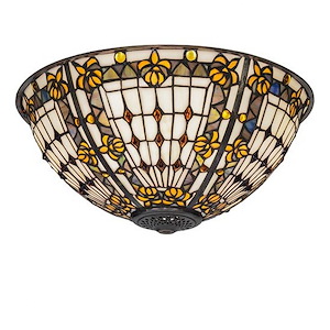 Fleur-de-lis - 2 Light Wall Sconce-8 Inches Tall and 16 Inches Wide - 1359898