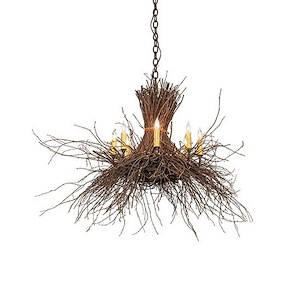 Twigs - 8 Light Chandelier-28 Inches Tall and 36 Inches Wide - 1360173