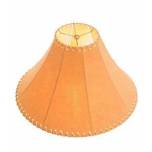 18 Inch Wide Faux Leather Tan Hexagon Shade