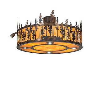 Personalized Adirondack Bank - 96W 8 LED Pendant-18 Inches Tall and 36 Inches Wide - 1360516