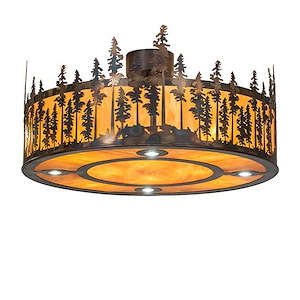 Personalized Adirondack Bank - 96W 8 LED Pendant-18 Inches Tall and 36 Inches Wide - 1360517