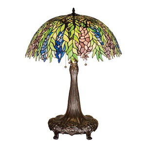 Tiffany Honey Locust - 3 Light Table Lamp - 75130