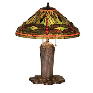 Tiffany Dragonfly - 25 Inch 3 Light Table Lamp - 75154