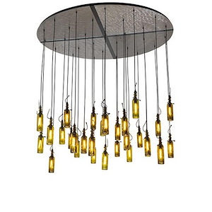 Tuscan Vineyard - 30 Light Cascading Pendant-14 Inches Tall and 72 Inches Wide - 1360714