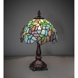 Tiffany Wisteria - 1 Light Mini Table Lamp-14 Inches Tall and 8 Inches Wide - 1360901