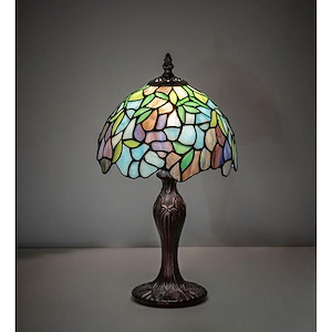 Tiffany Wisteria - 1 Light Mini Table Lamp-15 Inches Tall and 8 Inches Wide - 1360902