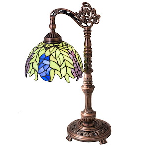 Tiffany Honey Locust - 1 Light Desk Lamp