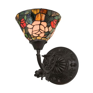 8 Inch W Tiffany Rosebush Wall Sconce - 1333307