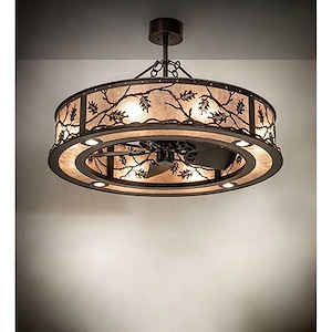 Oak Leaf - 8 Light Fandelier-30 Inches Tall and 44.5 Inches Wide - 1361135