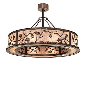 Oak Leaf - 8 Light Pendant-30 Inches Tall and 45 Inches Wide - 1361136