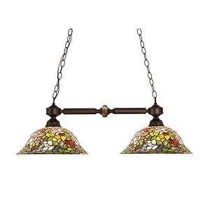 Tiffany Rosebush - 2 Light Island Pendant - 75188